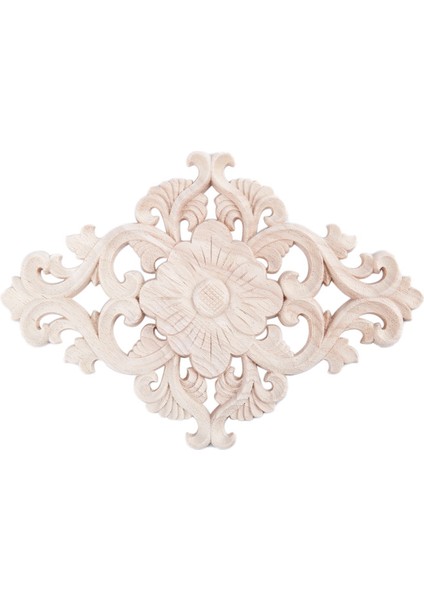 1 Adet Ahşap Oyulmuş Uzun Onlay Aplike Boyasız Çiçek Duvarları Dolapları Kapı Dekor Tipi 21X15CM ve 2pcs Sol+Sağ (Her Biri 1 Adet) (Yurt Dışından) modelleri