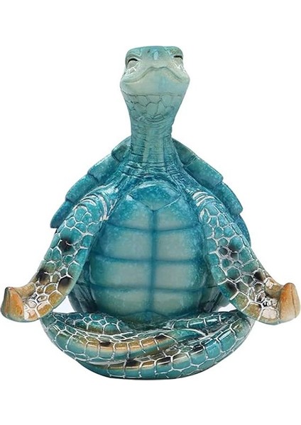 Kaplumbağa- Meditasyon Yoga Kaplumbağa Dekoru-Zen Yoga Kaplumbağa Heykelcik Manevi Bahçe Odası Dekoru (B) (Yurt Dışından)
