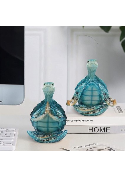 Kaplumbağa- Meditasyon Yoga Kaplumbağa Dekoru-Zen Yoga Kaplumbağa Heykelcik Manevi Bahçe Odası Dekoru (B) (Yurt Dışından) indirimleri