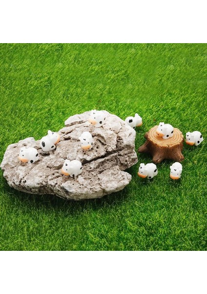 Mini Inek Heykel Reçine Inek Minyatür Hayvan Heykel Bahçesi Minyatür Yosun Manzara Diy El Sanatları (Yurt Dışından)