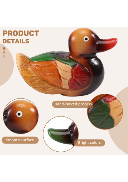 Ahşap Mandarin Ördek Model Dekor 2 Pcs El Yapımı Düğün Hediyesi Başucu Süslemesi Yaratıcı Mandarin Ördek Heykelcik (Yurt Dışından) indirimleri