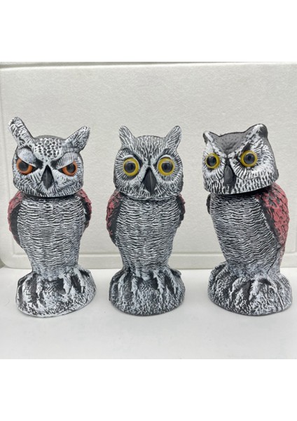 Baykuş Korku Kontrol Cihazları 360 ° Döner Baykuş Tuzağı Baykuş Kuş Caydırıcı Bahçe Dekorasyonu B (Yurt Dışından) modelleri