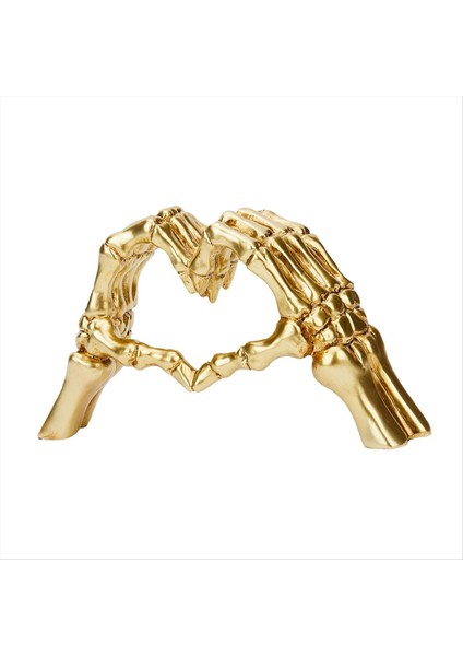 Oturma Odası Için Dekor Yatak Odası Kitaplık Kahve Masası Reçine Kalp Eller Heykel Korku Parmak Ev Aksanları Altın (Yurt Dışından)