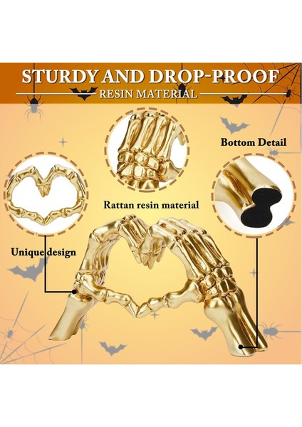 Oturma Odası Için Dekor Yatak Odası Kitaplık Kahve Masası Reçine Kalp Eller Heykel Korku Parmak Ev Aksanları Altın (Yurt Dışından) modelleri