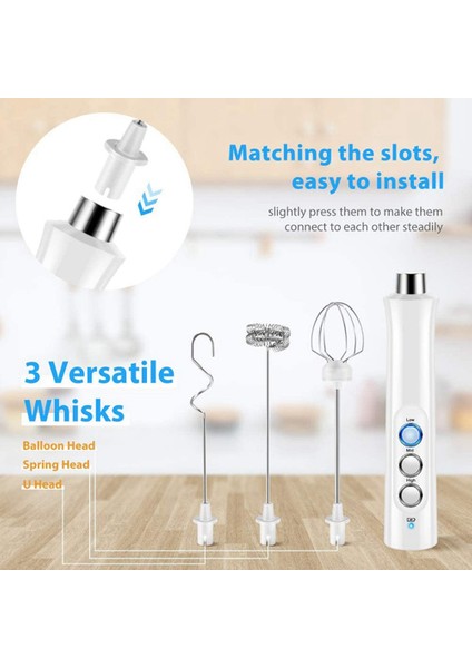 Süt Frother Elde Tutulan Çırpma Çırpma, Lattes, Yumurta Karışımı, Matcha, Sıcak Çikolata, 3 Paslanmaz Çelik Çelik (Yurt Dışından) fiyatları