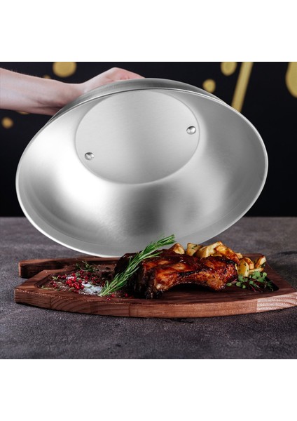 Paslanmaz Çelik Biftek Kapağı Kalın Batı Restoranı Batı Gıda Kapağı El Kolu Biftek Kapağı Yarım Küre Kapak (Yurt Dışından) indirimleri