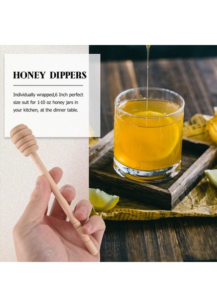 55 Paket 6 Inç Ahşap Bal Kepçe Çubukları, Bal Reçeli Kavanoz Dağıtım Için, Mini Ayrı Ayrı Sarılmış, Düğün Iyilikleri (Yurt Dışından) modelleri