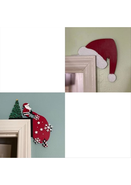 Çam Noel Kapısı Üst Dekorasyon Köşesi Üst Kapı Çerçevesinin Dekorasyonu Noel Duvar Işaretleri Ev Dekorasyonu A (Yurt Dışından) fırsatları