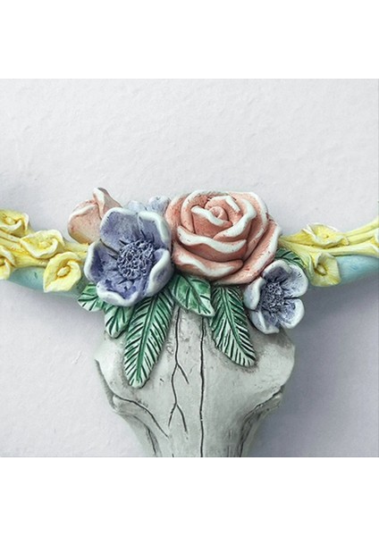 Inek Kafatası Duvar Kolye Sulu Meyveler Çiçek Inek Kafası Minyatür Figürinler Hayvan Heykel Ev Asılı Süsler Dekor S (Yurt Dışından) fırsatları