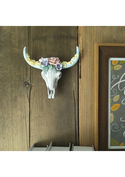 Inek Kafatası Duvar Kolye Sulu Meyveler Çiçek Inek Kafası Minyatür Figürinler Hayvan Heykel Ev Asılı Süsler Dekor S (Yurt Dışından) indirimleri