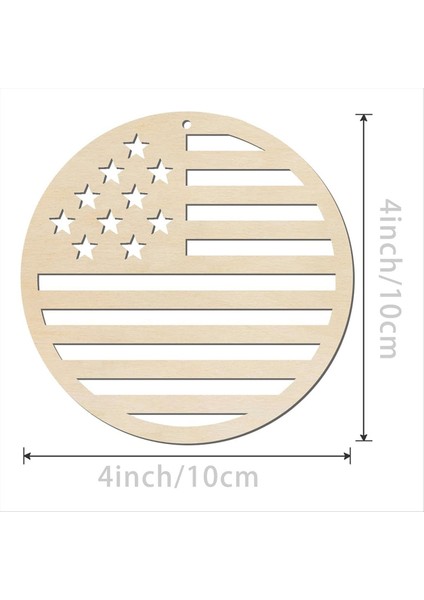 20PCS Amerikan Bağımsızlık Günü Ahşap Boş Boş Yuvarlak Diy Yıldız Deseni Düğün Doğum Günü Partisi Dekorasyon Etiketi (Yurt Dışından) fiyatları