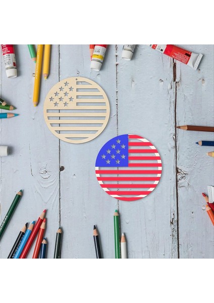 20PCS Amerikan Bağımsızlık Günü Ahşap Boş Boş Yuvarlak Diy Yıldız Deseni Düğün Doğum Günü Partisi Dekorasyon Etiketi (Yurt Dışından) modelleri