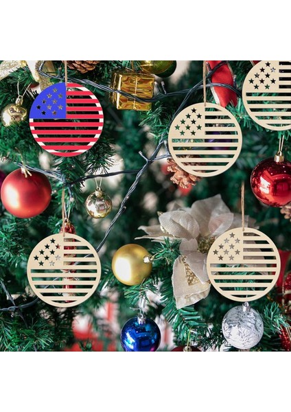 20PCS Amerikan Bağımsızlık Günü Ahşap Boş Boş Yuvarlak Diy Yıldız Deseni Düğün Doğum Günü Partisi Dekorasyon Etiketi (Yurt Dışından) fırsatları