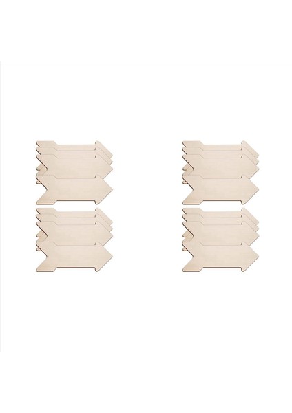 16PCS Ahşap Ok Şekli Kesikler Bitmemiş Ok Ahşap Işaret Boş Asma Ahşap Plak Ahşap Ok Dilimi (Yurt Dışından)