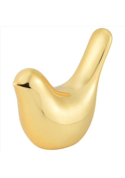 Kutup Evi Altın Kuş Figürinleri Modern Seramik Kuş Heykelleri Hayvan Heykel Ev Dekorasyon El Sanatları Altın Seramik -M (Yurt Dışından)