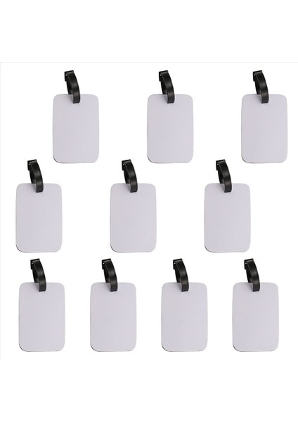 10PCS Süblimasyon Boş Bagaj Etiketleri Beyaz Boş Seyahat Çantası Bagaj Etiketleri Kayış Çift Taraflı Bavul Etiket Etiketi (Yurt Dışından) fiyatları