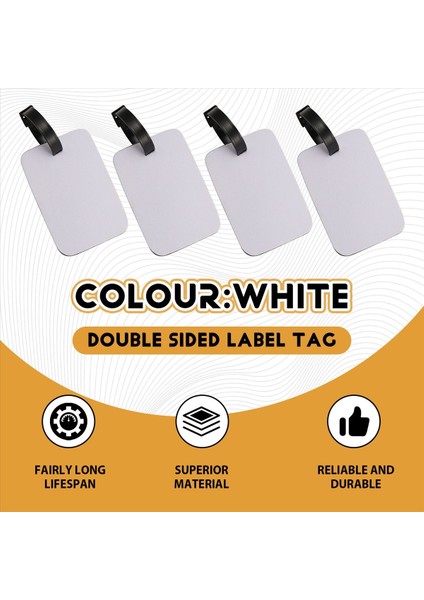 10PCS Süblimasyon Boş Bagaj Etiketleri Beyaz Boş Seyahat Çantası Bagaj Etiketleri Kayış Çift Taraflı Bavul Etiket Etiketi (Yurt Dışından) fırsatları