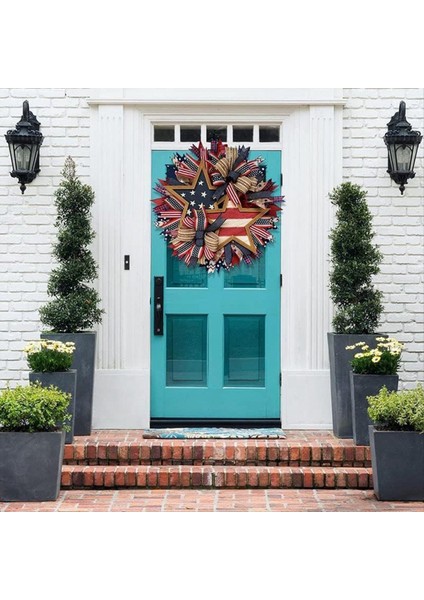 Bağımsızlık Günü Garland Vatansever Yıldız Çelenk Duvar Asma Festival Atmosfer Dekoratif Kolye (Yurt Dışından) modelleri