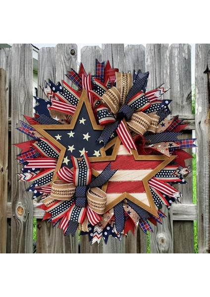 Bağımsızlık Günü Garland Vatansever Yıldız Çelenk Duvar Asma Festival Atmosfer Dekoratif Kolye (Yurt Dışından) fırsatları