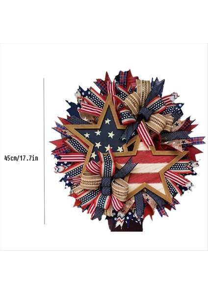 Bağımsızlık Günü Garland Vatansever Yıldız Çelenk Duvar Asma Festival Atmosfer Dekoratif Kolye (Yurt Dışından) indirimleri
