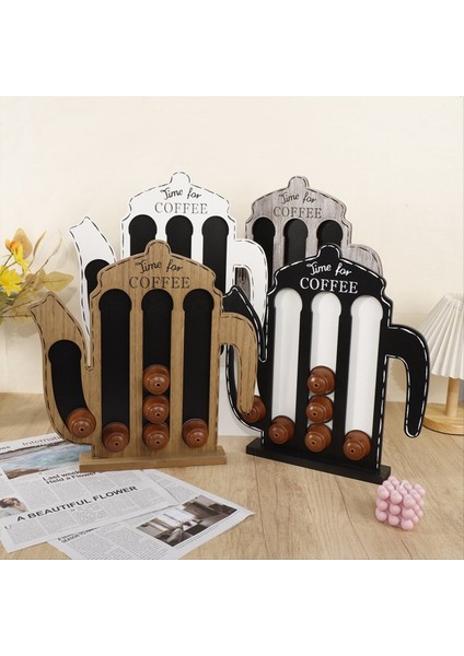 Kahve Çantası Depolama Kahve Çantası Tutucu Büyük Kapasiteli Kahve Kreması Saklama Kutusu Ahşap Kahve Çantası Ahşap Süsler B (Yurt Dışından) fiyatları