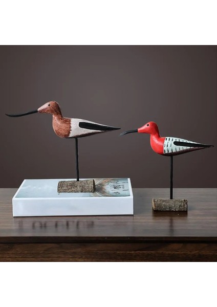 Modern Ahşap Kuş Heykelcik Avrupa Süsleri Hayvan Heykeli Ev Ofisbird Heykel Sanat El Sanatları Soyut Dekorasyon (Yurt Dışından) fırsatları