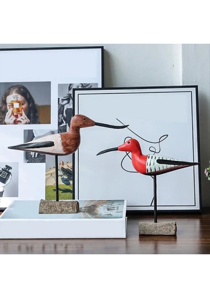 Modern Ahşap Kuş Heykelcik Avrupa Süsleri Hayvan Heykeli Ev Ofisbird Heykel Sanat El Sanatları Soyut Dekorasyon (Yurt Dışından) indirimleri