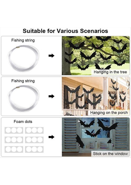 Asılı Yarasa Cadılar Bayramı Açık Dekorasyonlar - Ağaçlar Sundurma Yards Kırmızı Dış Süslemeleri Asmak Için Mükemmel (Yurt Dışından) fırsatları
