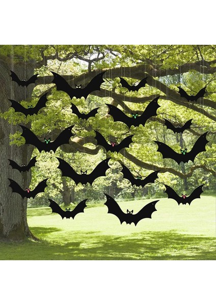 Asılı Yarasa Cadılar Bayramı Açık Dekorasyonlar - Ağaçlar Sundurma Yards Kırmızı Dış Süslemeleri Asmak Için Mükemmel (Yurt Dışından) indirimleri