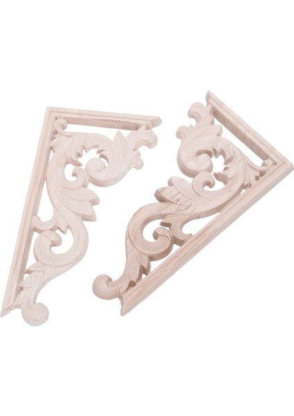 4 Adet Sol+Sağ (Her 2pcs) Vintage Ahşap Oyma Köşe Onlay Mobilya Duvar Dekoru Boyasız Çerçeve Aplike (Yurt Dışından) fiyatları