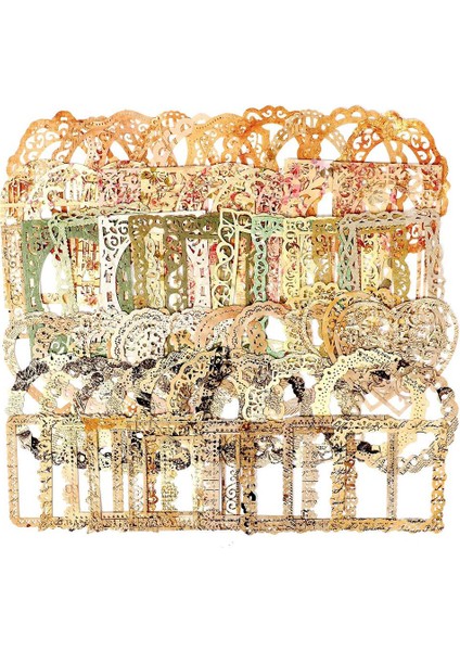 60PCS Scrapbook Kesimleri Kağıt Dantel Vintage Scrapbooking Malzemeleri Scrapbooking Dantel Çerçeveler ve Sınırlar (Yurt Dışından)