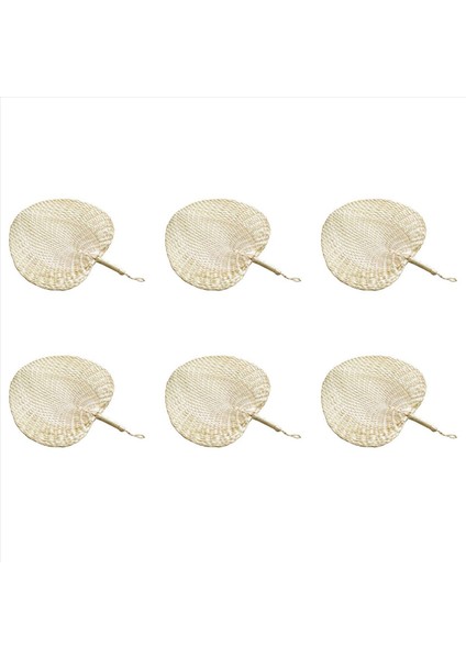 6x Serin Bebek Sivrisinek Kovucu Fan Yaz Manuel Saman El Fan Palmiye Yaprağı (Yurt Dışından)