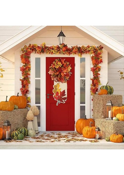 Şükran Garlands 2pcs Yapay Sonbahar Çelenk Akça (Yurt Dışından) fiyatları