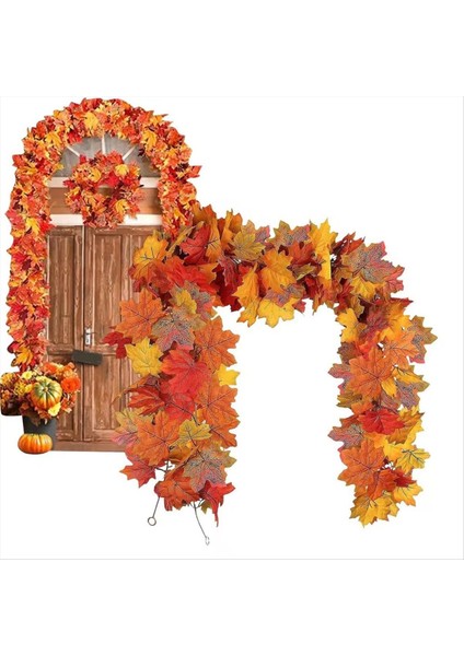 Şükran Garlands 2pcs Yapay Sonbahar Çelenk Akça (Yurt Dışından) fırsatları