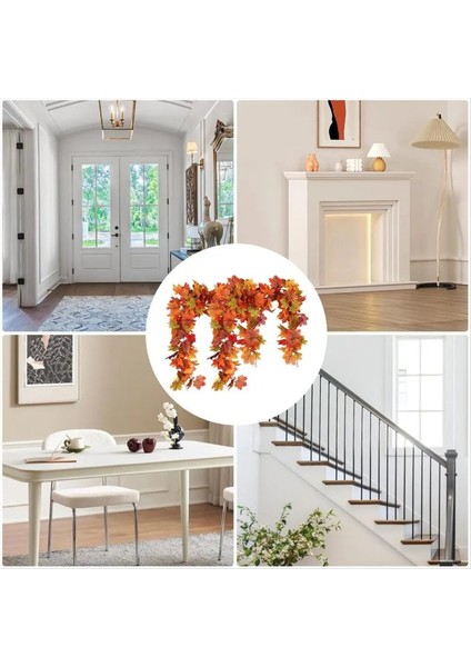 Şükran Garlands 2pcs Yapay Sonbahar Çelenk Akça (Yurt Dışından) indirimleri