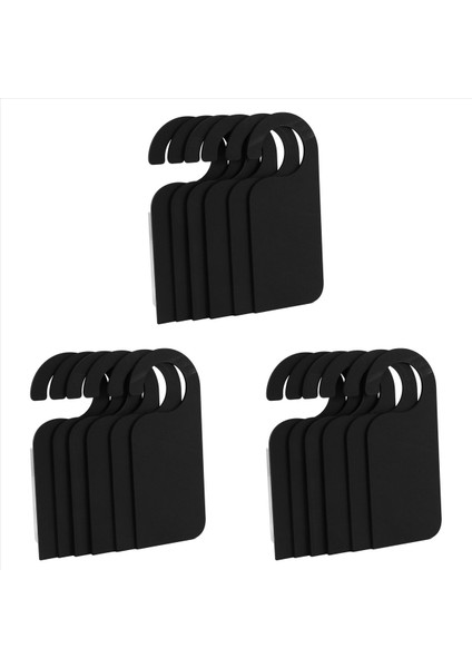 18 Adet Ahşap Kapı Işareti Askısı Mini Çift Taraflı Ahşap Tahta Kara Tahta Mesaj Notları Not Notu Siyah (Yurt Dışından)