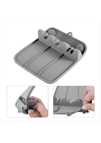 Silikon Sofra Rafı, Silikon Kaplama Damla Ped ile Dinlenme, Kaşık Dinlenme ve Kaşık Tutucu, Mutfak Eşyası Rafı 1 Adet (Yurt Dışından) fırsatları