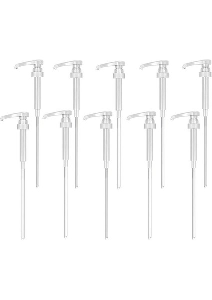 10 Adet Kahve Sütü Çayı Dağıtıcı Şurup Pompası Sıvı Dispenser Şurup Dispenser Pompası Mutfak Araçları, Beyaz (Yurt Dışından)