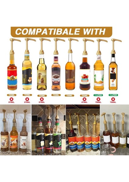 10 Adet Kahve Sütü Çayı Dağıtıcı Şurup Pompası Sıvı Dispenser Şurup Dispenser Pompası Mutfak Araçları, Beyaz (Yurt Dışından) fiyatları