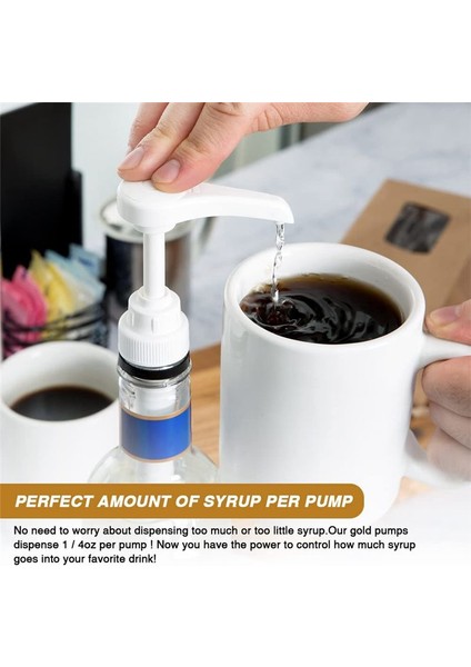 10 Adet Kahve Sütü Çayı Dağıtıcı Şurup Pompası Sıvı Dispenser Şurup Dispenser Pompası Mutfak Araçları, Beyaz (Yurt Dışından) fırsatları