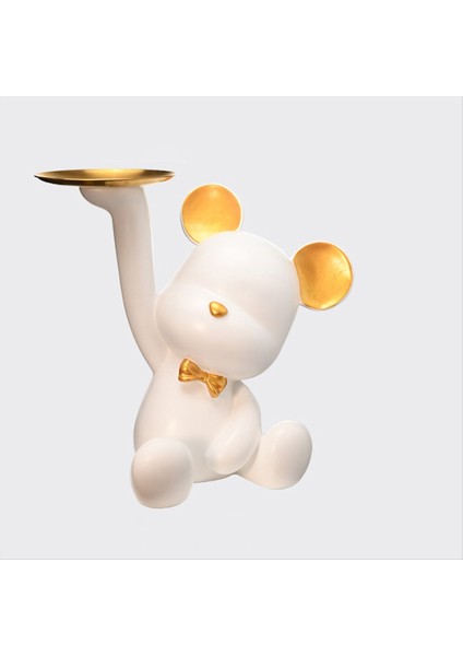 Bear Heykel Dekor Anahtar Depolama Tepsisi Seti Yaratıcı Masaüstü Işık Lüks Tarzı Süsler Oturma Odası Ev Dekorasyonları A (Yurt Dışından) indirimleri