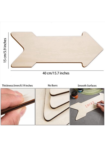 16PCS Ahşap Ok Şekli Kesikler Bitmemiş Ok Ahşap Işaret Boş Asma Ahşap Plak Ahşap Ok Dilimi (Yurt Dışından) fırsatları