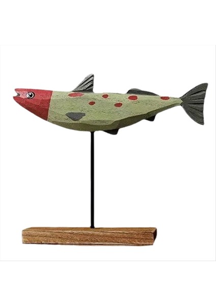 Ahşap Balık Heykeli Nordic Ev Dekorasyonları Balık Heykel Süsleri Oturma Odası Yatak Odası Restoran Dekorasyon C (Yurt Dışından)