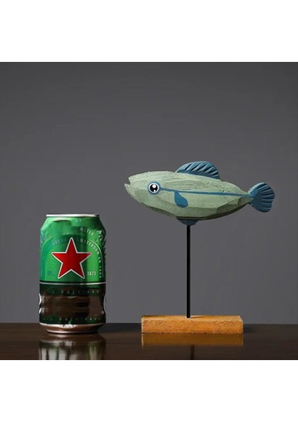 Ahşap Balık Heykeli Nordic Ev Dekorasyonları Balık Heykel Süsleri Oturma Odası Yatak Odası Restoran Dekorasyon C (Yurt Dışından) indirimleri