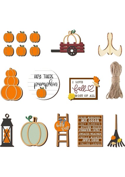 Sonbahar Katmanlı Palet Dekorasyonu Merhaba Sonbahar Şükran Günü Kabak Akçaağaç Yaprak Kamyon Işaret Ahşap Işaret (Yurt Dışından)