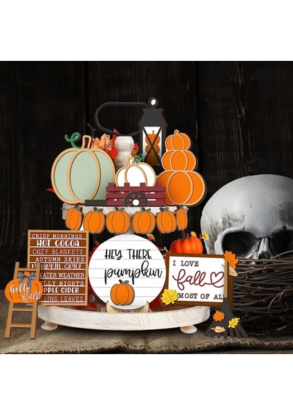 Sonbahar Katmanlı Palet Dekorasyonu Merhaba Sonbahar Şükran Günü Kabak Akçaağaç Yaprak Kamyon Işaret Ahşap Işaret (Yurt Dışından) fırsatları