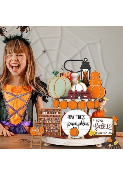 Sonbahar Katmanlı Palet Dekorasyonu Merhaba Sonbahar Şükran Günü Kabak Akçaağaç Yaprak Kamyon Işaret Ahşap Işaret (Yurt Dışından) indirimleri