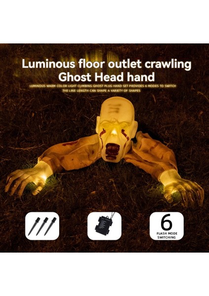 Cadılar Bayramı Ürpertici Hayalet Korku Süslemesi Parlayan Zemin Fiş Eller Set Sıcak Işık Dekorasyon Sokak Lamba (Yurt Dışından) fırsatları