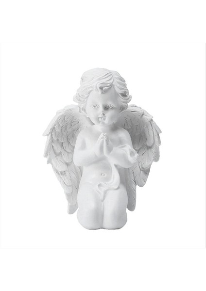 Diz Çökmek Dua Saf Beyaz Melek Kanat Reçine Bahçe Heykeli Memorial Reçine Yard Figürin Bahçesi Hediyesi (Yurt Dışından)