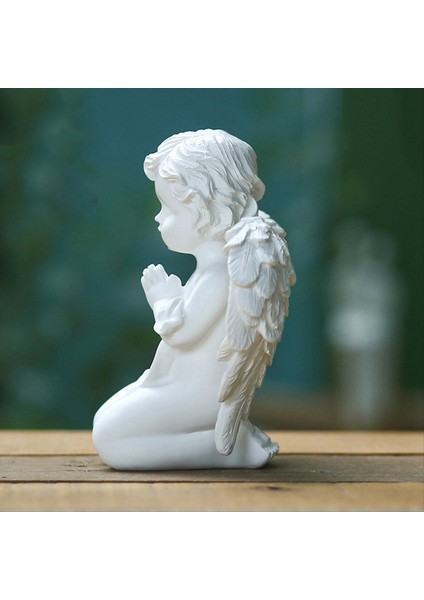 Diz Çökmek Dua Saf Beyaz Melek Kanat Reçine Bahçe Heykeli Memorial Reçine Yard Figürin Bahçesi Hediyesi (Yurt Dışından) fırsatları